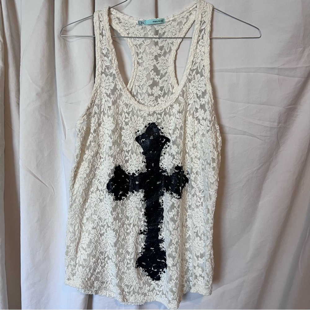 Maurice’s Cross Lace Tank
